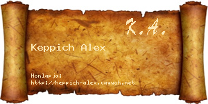 Keppich Alex névjegykártya